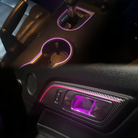 Éclairage d'ambiance pour voiture SJC Upgrade pour Ford Mustang 2012-2022, intérieur de voiture, 256 couleurs LED, accessoires de voiture, décoration intérieure