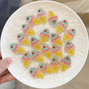 Hot Selling Acrylic Hand Print Jewelry <b>Bracelet</b> <b>Beads</b> Strawberry Shapes Loose <b>Beads</b> Resin Charms - Product Image 3