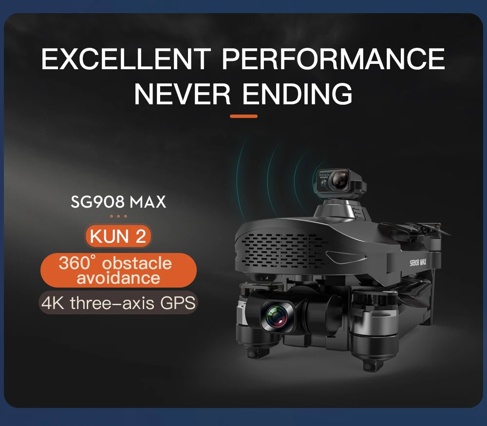 HOSHI ZLL SG908 MAX Obstacle Avoidance 5G 4K HD Camera Drone 3-Axis Gimbal Wifi GPS FPV Profesional Dron Foldable Quadcopter 3KM