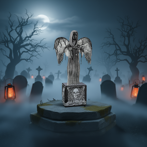 Décoration d'ange d'Halloween, figurine ailée en plastique de 5,5 pieds pour exposition dans un cimetière D0100HABY7G - Product Image 2