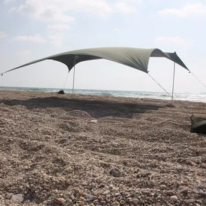 גוונים-חוף שמשייה חופה נייד קל משקל וpackable חוף צל גדול אלסטי חוף אוהל