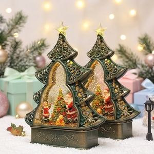<b>Christmas</b> Tree Music <b>Box</b> Snowman Snowflake Music <b>Box</b> Crystal Ball Snowflakes Children's Birthday Gift - Product Image 5