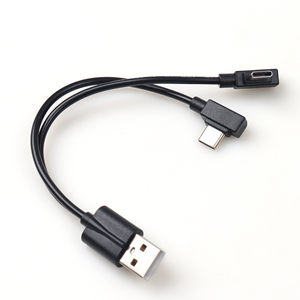 Câble de charge USB mâle vers 2 répartiteurs à angle droit de type C Y double <span class=keywords><strong>port</strong></span> pour téléphone - Product Image 4