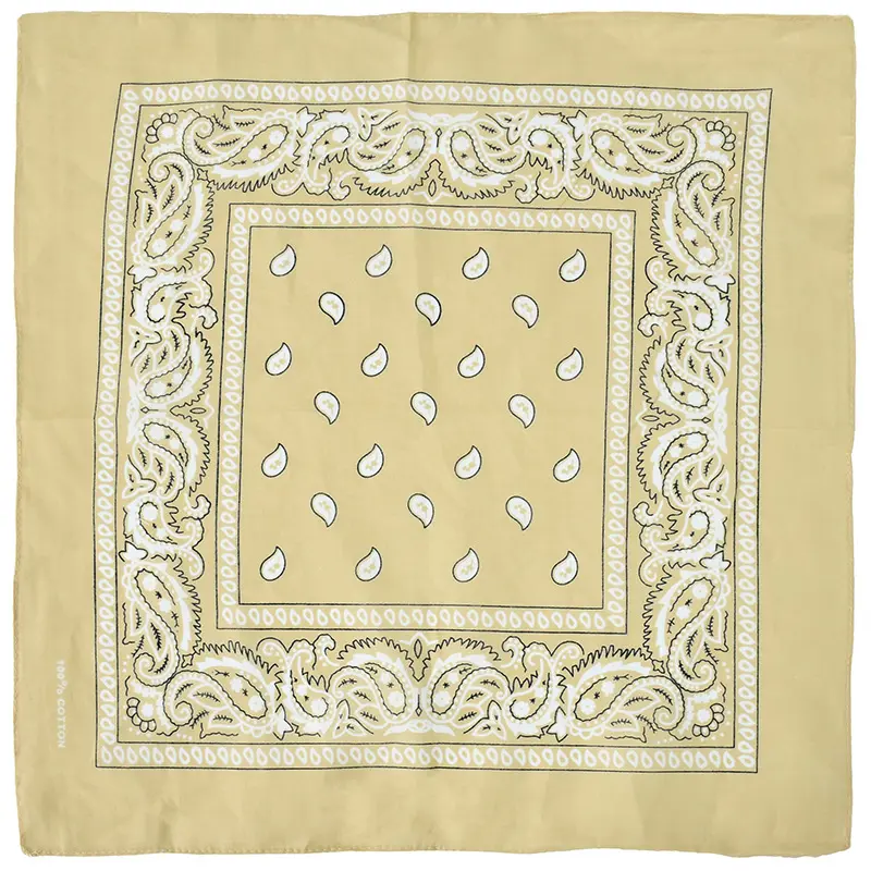 Individuelles doppelseitiges Paisley-Bandana-Schal, hochwertige Baumwolle Polyester großes hellfarbiges Taschentuch Kopftuch