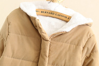 Veste en coton à capuche pour femme AIMINYZ, version coréenne, à manches longues, en tissu pelucheux épais, imprimé lignes, décontractée, automne-hiver