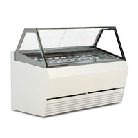 Présentoir Commercial de glaces glacées, vitrine de congélateur, présentoir de congélation de crème glacée dure de comptoir