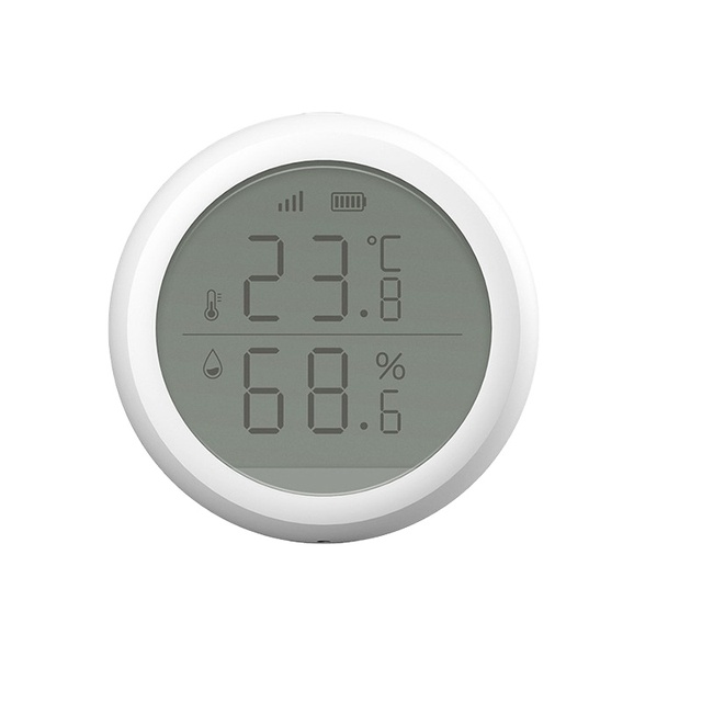 For Tuya Zigbee 3.0 Smart Temperature and Humidity Sensor with Single Pole Switch PC Material for Smart Life App