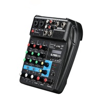 Nouvelle console de mixage audio DJ professionnelle mini 4 canaux légère avec Bluetooth, effets intégrés et son surround en plastique pour la maison