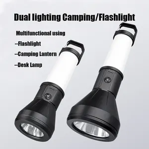 2024 New Design Dual Light Led USB Rechargeable Flashlight Lantern