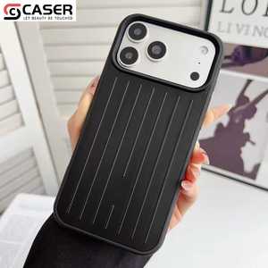 Funda para Teléfono de Alta Calidad con Diseño de Patrón de Equipaje, Pintura Metálica, Antigolpes, Color Puro, Estilo Simple, para iPhone 17pm/16/15 - Product Image 5