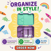 Boîte à lunch en tritan de qualité supérieure avec compartiment personnalisé Bento Go to Easy Locheras pour l'école