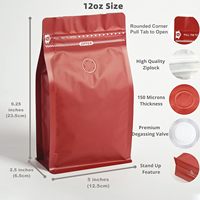 Haute pour le sac de poche de café en papier kraft naturel de qualité alimentaire avec fermeture à glissière debout et vanne de dégazage à sens unique