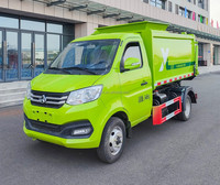 Camion de transport de déchets mobile diesel Changan 4x2 de 3 tonnes à chargement latéral pour l'élimination des ordures en Chine