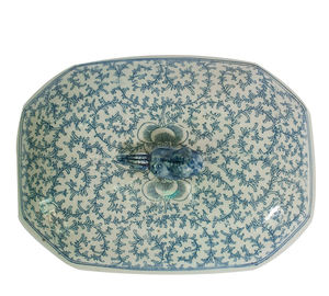 Scatola decorativa classica blu e bianca della porcellana cinese antica per la casa urna & barattolo con PA per l'ornamento decorazione della casa eccellente - Product Image 5