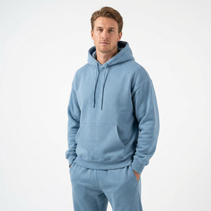 Conjunto Deportivo de 2 Piezas para Hombre, Unisex, de Invierno, con Forro Polar, Estilo Lavado Ácido, con Sudadera con Capucha y Pantalones Deportivos de Algodón - Product Image 1