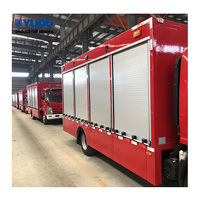 Puerta enrollable de aluminio personalizada manual, alta estabilidad, para vehículos de bomberos en camiones, venta caliente de