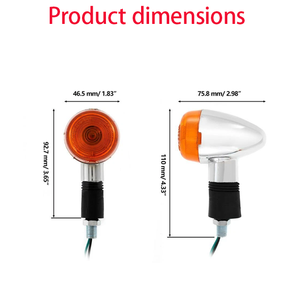 Clignotant avant universel 12V GN125 pour moto, lampe LED <span class=keywords><strong>ambre</strong></span>, remplacement de clignotant, marque OEM, garantie 1 an - Product Image 2