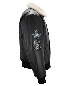 Veste pour homme en cuir véritable noir moulé sur mesure avec garniture en fourrure blanche, finition durable, fermeture éclair YKK, marque privée OEM/ODM - Product Image 3