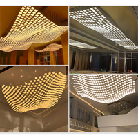 Lustre Led moderne de taille personnalisée, éclairage Dmx pour décoration de Hall d'entrée