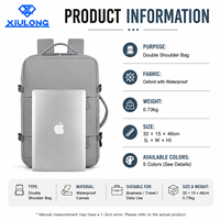 Sac à dos minimaliste Oxford imperméable avec port USB, idéal pour les voyages d'affaires, résistant à l'eau, multi-compartiments, pour le bureau et le travail