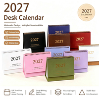Vente directe d'usine, calendrier de bureau de haute qualité 2027, impression de calendrier de table, calendrier de bureau personnalisé imprimé sur mesure, calendrier de bureau 2027 personnalisé