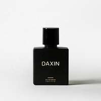 Flacon de parfum de luxe vide noir 30ml 50ml 100ml Logo personnalisé Couleur Emballage cosmétique Flacon en verre avec bouchon de luxe