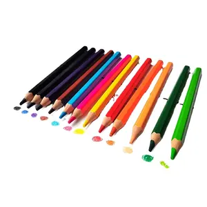 Promotion 3.5" or 7" Artist Children Drawing Colouring Wooden 12 Color Pencil