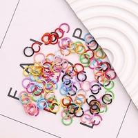 Anneaux ouverts en fer peint de 1,2*8 mm, petits anneaux en C à boucle unique, accessoires de bijoux faits main pour la création de bijoux DIY