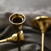 Bougeoirs en or décoration de table de luxe photophore bougeoir en métal cristal pour la décoration intérieure fête mariage pendaison de crémaillère cadeau