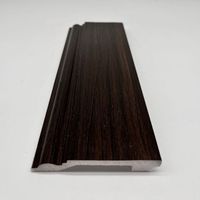 Plinthe en polystyrène à grain de bois foncé, moulure décorative pour sol et mur, étanche, pour décoration intérieure