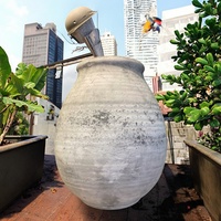 Pot de fleurs rustique en argile écologique pour l'extérieur et le jardin domestique, pour plantes vertes, design artisanal non enduit