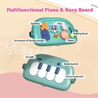 Tapis d'éveil pour bébé 3 en 1, piano à pédales, support de fitness, couverture douce, tapis sensoriel pour bébé, gymnase d'activités, tapis de jeu pour ramper