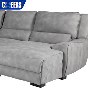 <span class=keywords><strong>MANWAH</strong></span> Sofá de Tela Moderna para Sala de Estar, Sofá Seccional Reclinable Eléctrico de 5 Plazas Gris con Caja de Almacenamiento y Marco de Acero Inoxidable - Product Image 6