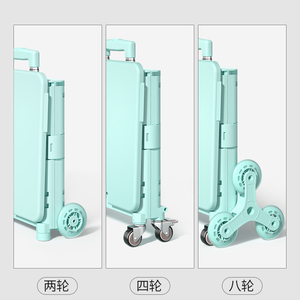 Carrello della Spesa Pieghevole in Plastica <span class=keywords><strong>con</strong></span> Ruote, <span class=keywords><strong>Trolley</strong></span> Richiudibile per la Famiglia - Product Image 6