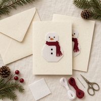 Carte de vœux de Noël personnalisée 5x7 pouces en carton avec enveloppe à surpiqûres contrastées en pâte recyclée, cadeau d'entreprise pour les fêtes