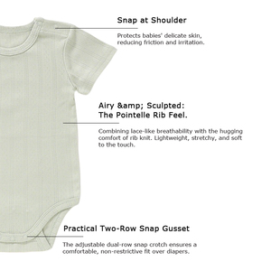 低起订量透花针织连体衣 OEM 工厂男女通用夏季婴儿连体衣 - Product Image 3