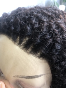 Peluca médica de silicona con frente de encaje suizo de cabello humano virgen Emeda # pelucas sin pegamento rizadas afro negras naturales para mujeres negras - Product Image 5