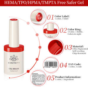 BORN PRETTY - Esmalte de <span class=keywords><strong>Uñas</strong></span> en Gel de Color Puro con Purpurina, 10 ml, No Tóxico, Se Desprende con Remojo, Esmalte de <span class=keywords><strong>Uñas</strong></span> en Gel UV, Libre de TPO y HEMA - Product Image 6