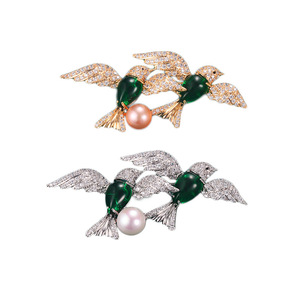 Broches de Flores con Perlas de Agua Dulce Edison de 9mm Incrustadas en Aleación de Cobre, Joyería al por Mayor de Yan Shuangfei - Product Image 5