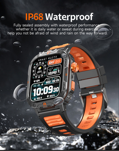 Montre intelligente haut de gamme pour hommes 2 ''grand écran HD bande en acier inoxydable IP68 étanche Fitness Tracker BT appelant Smartwatch - Product Image 4