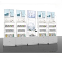 Présentoir de Maquillage Moderne de Luxe en Métal Simple Face avec 5 Étagères, Durable et Écologique pour les Magasins de Détail