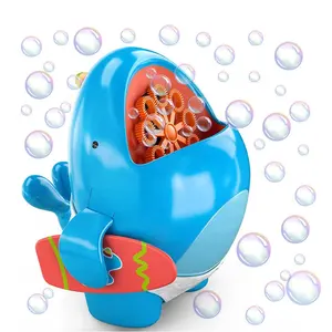 9 holes whale electric automatic bubble machine soap water blower toy portable bubble maker for kids summer outdoor bubble play