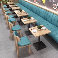 Mobilier pour restaurant de luxe léger Maison de thé pour restaurant restaurant de restaurant occidental Combinaison canapé-table et chaise