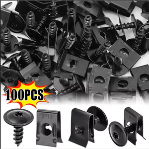 Auto Fastener Clip With Torx Screw M4 M5 Steel <b>U</b> Shape For BMW Toyota Lexus Interior Panel Retrofit Upgrade - Product Image 2