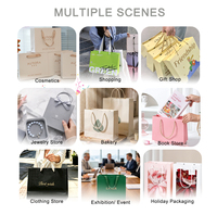 Sacs en papier classiques de luxe personnalisés avec logo, poignées en corde de coton, écologiques, biodégradables, pour supermarché, emballage cadeau