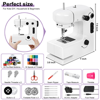 Batterie S6 4 * AA ou adaptateur cc 6V 800mA à deux vitesses de travail Mini Kits de Machine à coudre électrique