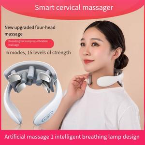 Masseur de cou et de nuque confortable, efficace et portable avec chaleur apaisante pour soulager la douleur des tissus profonds - Product Image 3