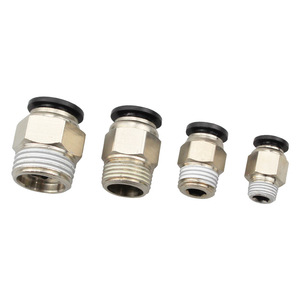 Pneumatic <b>Quick</b> Connect Hose <b>Connector</b> 8mm Threaded Straight Through Metal M5 Standard Specification - Product Image 3