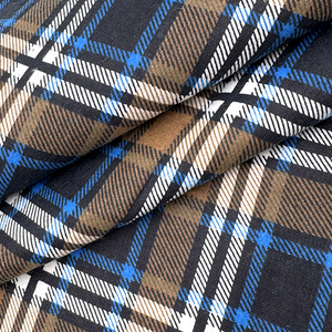 100% algodón suave check tartan reactiva impresa tela de franela para niños/niños camisa - Product Image 2