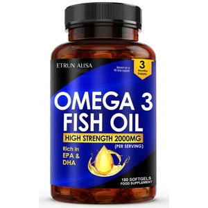 Etrun Alisa nhãn hiệu riêng OEM dầu cá Omega-3 EPA DHA 2000mg khỏe mạnh hỗ trợ tim Omega 3 bổ sung dầu cá Softgel - Product Image 1